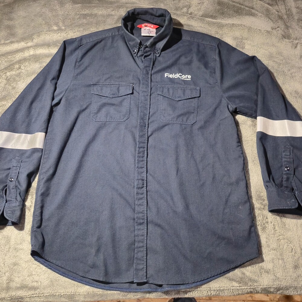 Strata FieldCore Shirt Mens 2XL Navy Blue FR Arc Flash Reflective SFX310